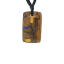 Natural Boulder Opal on Macramé Black Cord