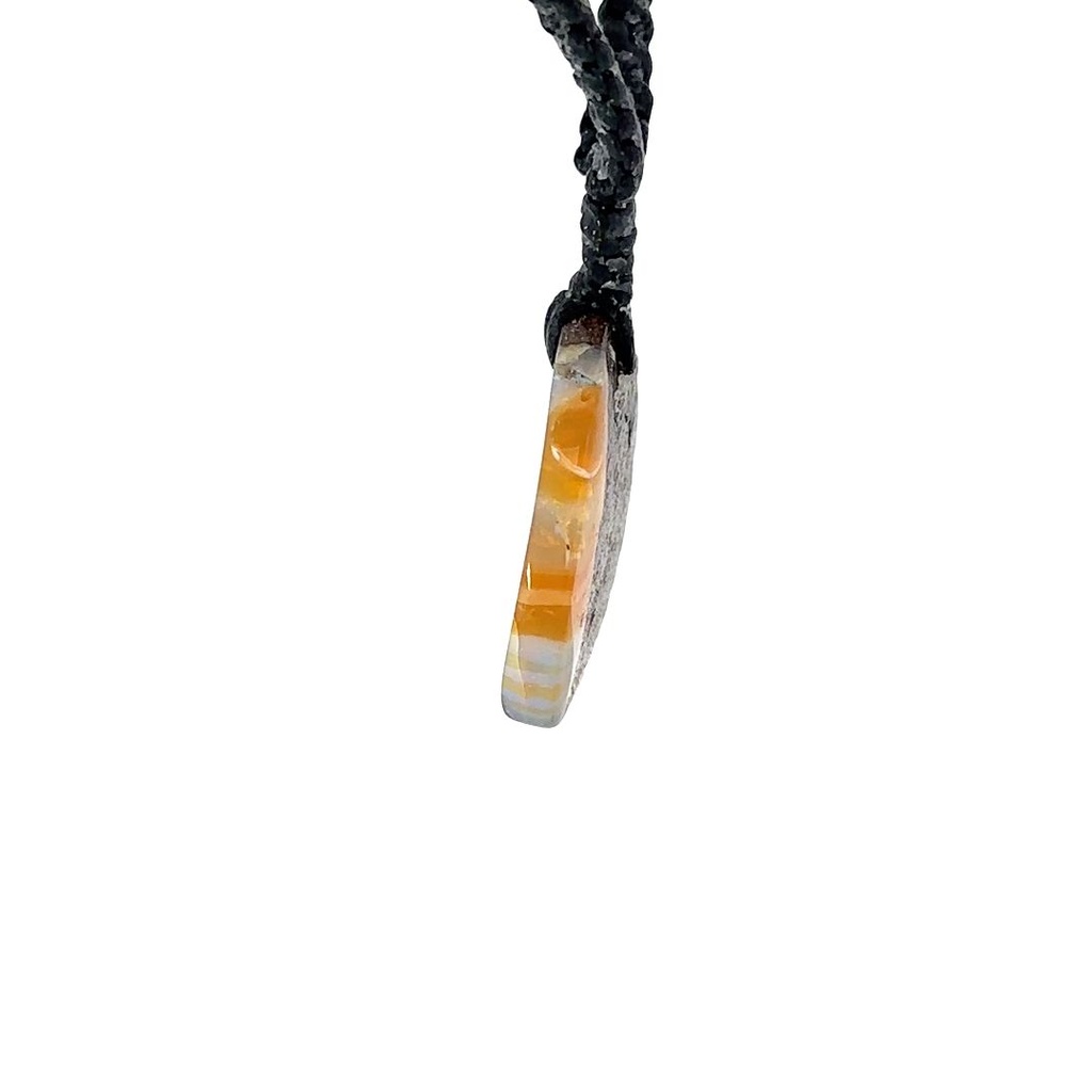 Natural Boulder Opal on Macramé Black Cord