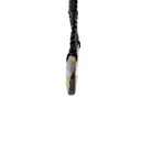 Boulder Opal Pendant on Black Macramé Cord