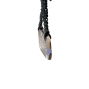 Boulder Opal Pendant on Black Macramé Cord