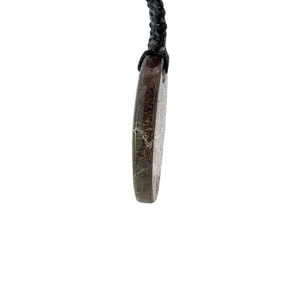 Boulder Opal Pendant on Black Macramé Cord