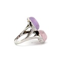 Silver Cabochon Amethyst & Morganite Ring