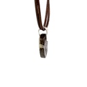 Sterling silver Boulder Opal Pendant on Leather