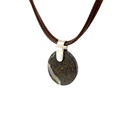 Sterling silver Boulder Opal Pendant on Leather