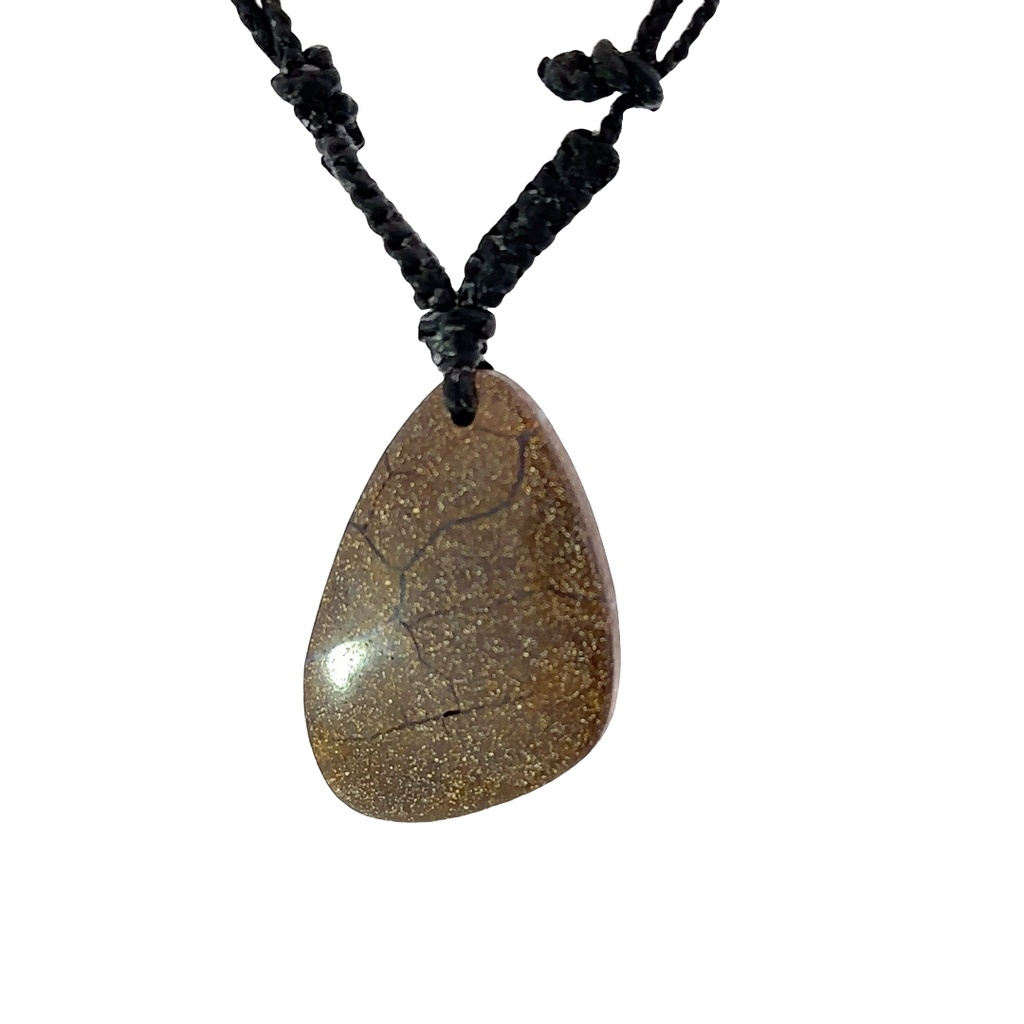Natural Boulder Opal on Macramé Black Cord
