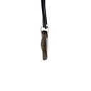 Boulder Opal Pendant W/ Silver on Leather