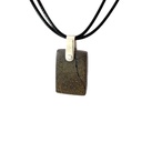 Boulder Opal Pendant W/ Silver on Leather