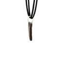 Boulder Opal Pendant W/ Silver on Leather