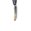 Boulder Opal Pendant W/ Silver on Leather