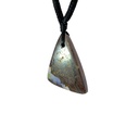 Natural Boulder Opal Pendant on Black Cord