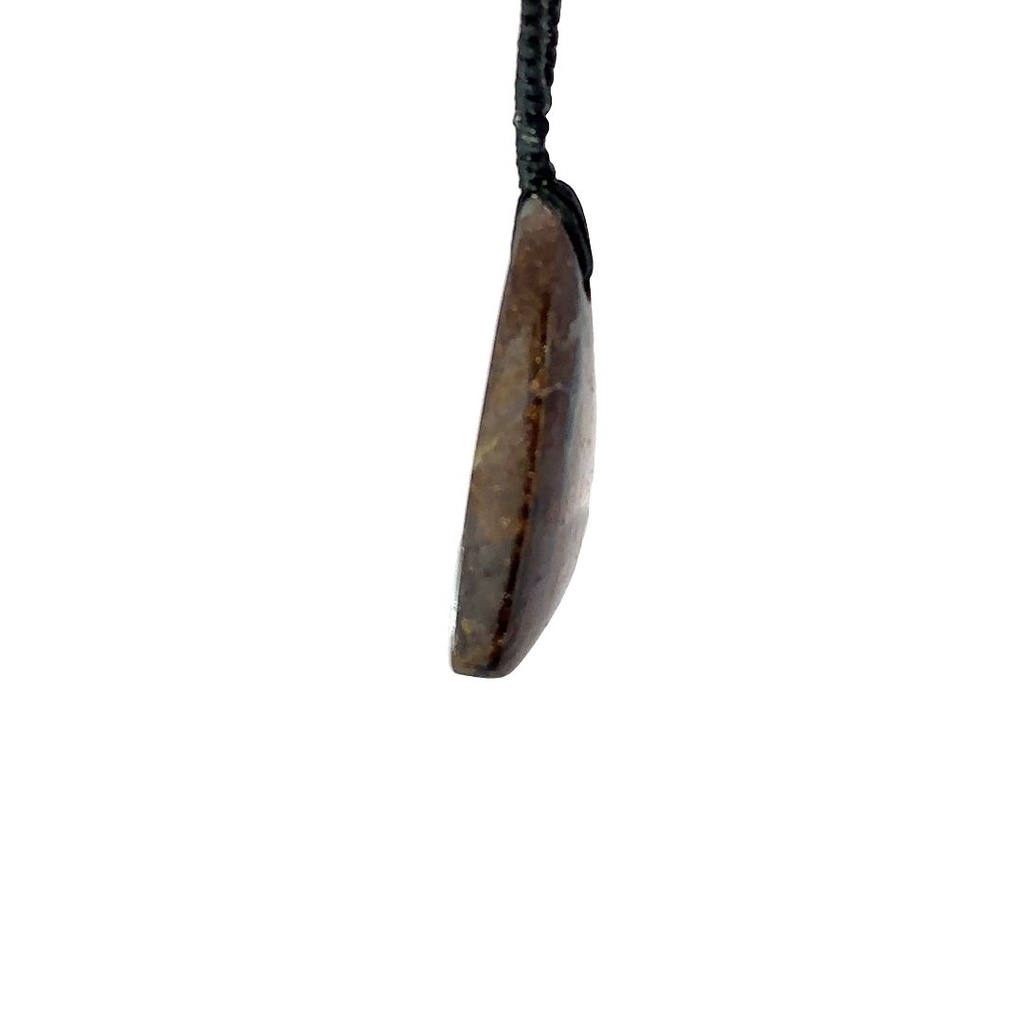 Natural Boulder Opal Pendant on Black Cord