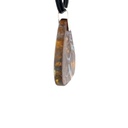 Large Boulder Opal Pendant W/ Silver on Leather