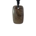 Natural Boulder Opal Pendant on Black Cord