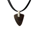 Boulder Opal Pendant W/Silver on Leather