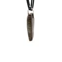 Boulder Opal Pendant W/ Silver on Leather