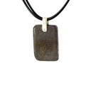 Boulder Opal Pendant W/ Silver on Leather