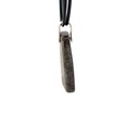 Boulder Opal Pendant W/ Silver on Leather
