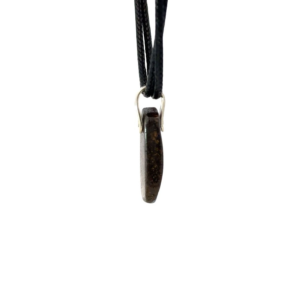 Boulder Opal Pendant W/ Silver on Leather