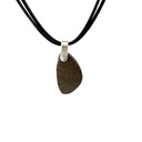 Sterling Silver Boulder Opal Pendant on Leather