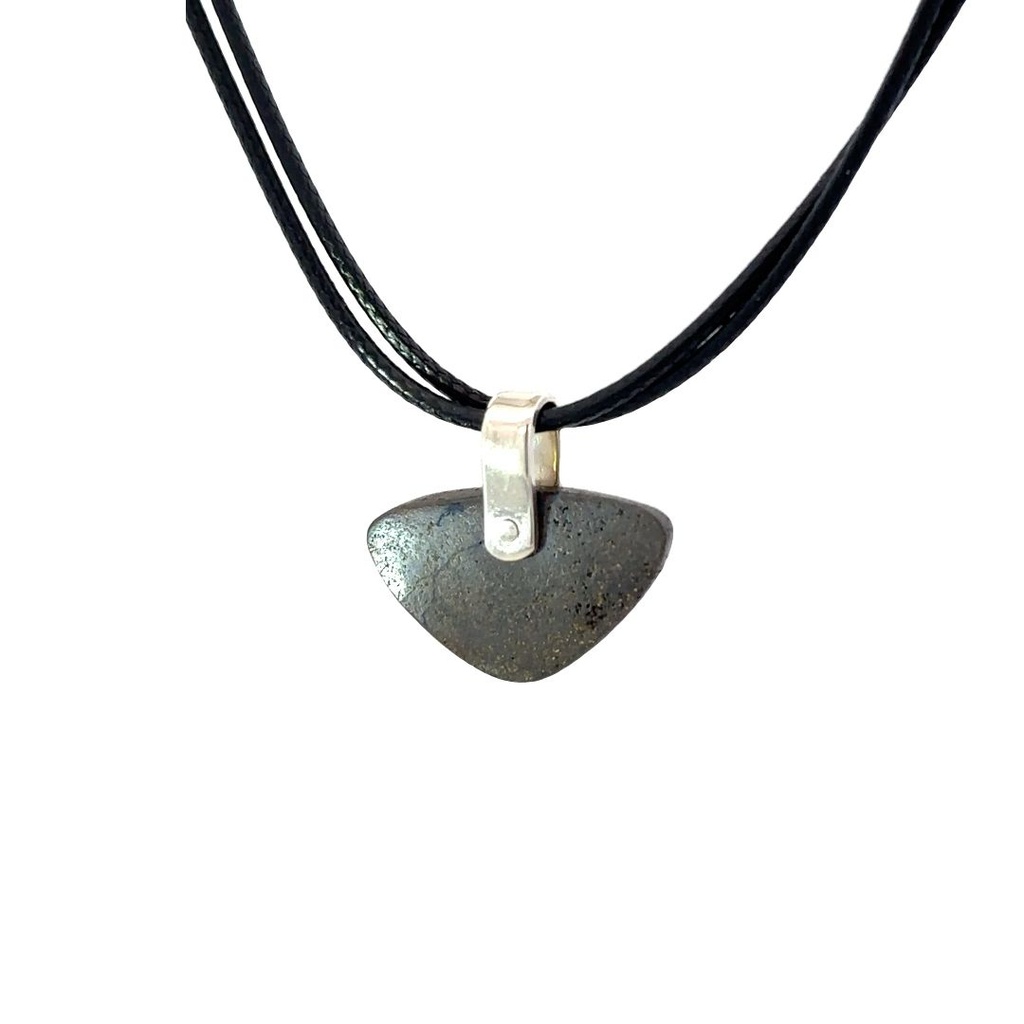 Sterling Silver Boulder Opal Pendant on Leather