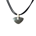 Sterling Silver Boulder Opal Pendant on Leather