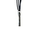 Silver Boulder Opal Pendant on Black Leather