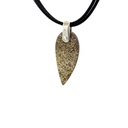 Sterling Silver Boulder Opal Pendant on Leather