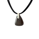 Sterling Silver Boulder Opal Pendant on Leather
