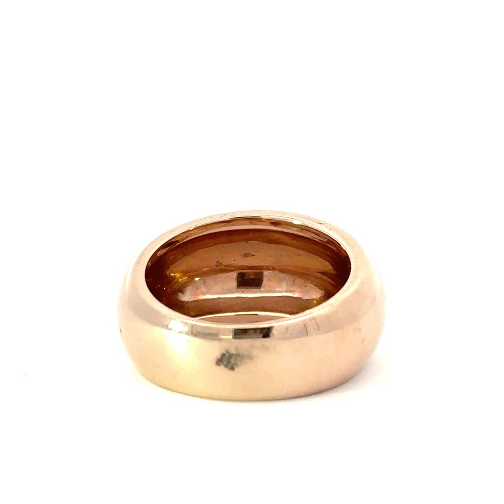 9ct Rose Gold 12mm Domed Ring