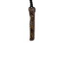 Boulder Opal Pendant on Black Macramé Cord