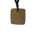 Natural Boulder Opal Pendant on Black Cord