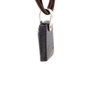 Silver Boulder Opal Pendant on Brown Leather