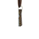 Sterling Silver Boulder Opal Pendant on Leather