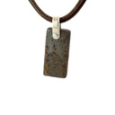 Sterling Silver Boulder Opal Pendant on Leather