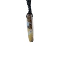 Boulder Opal Pendant on Black Macramé Cord