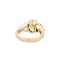 Morganite & Peridot ring in 9ct Gold