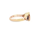 Morganite & Peridot ring in 9ct Gold