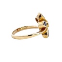 Morganite & Peridot ring in 9ct Gold