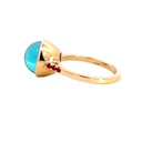 Morganite & Peridot ring in 9ct Gold
