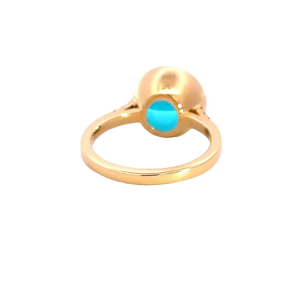 Morganite & Peridot ring in 9ct Gold
