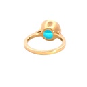 Morganite & Peridot ring in 9ct Gold