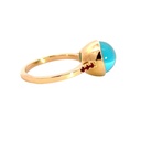 Morganite & Peridot ring in 9ct Gold
