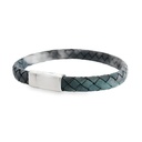 Men's Leather Bracelet with Steel Clasp