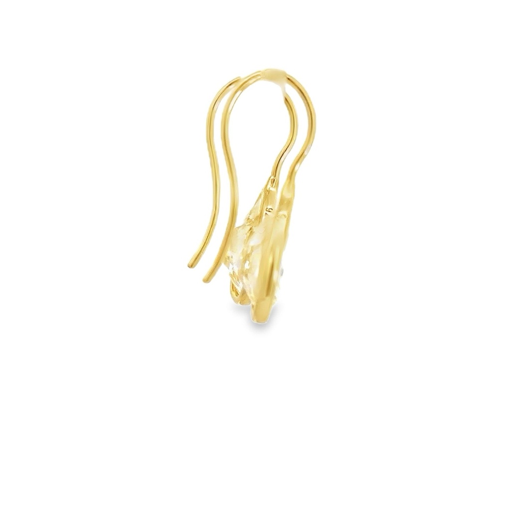 Gold Plated Champagne Teardrop Earrings