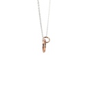 Petals Silver Necklace "Granddaughter"  With Linked Circles