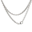 18ct White Gold 40cm Diamond Cut Belcher Chain