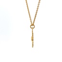 Gold Plated Brass Daisy Necklace With Small Gem