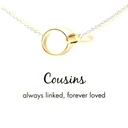 Petals Silver Necklace | "Cousins" With Linked Circles