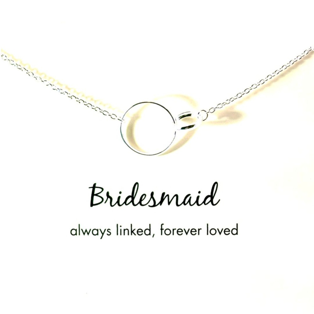 Petals Silver Necklace With Linked Circles | "Bridesmaid"