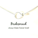 Petals Silver Necklace With Linked Circles | "Bridesmaid"